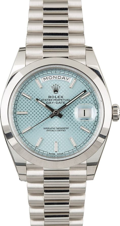 rolex president ice blue